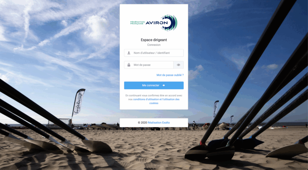 Page de connexion à l'Intranet fédéral