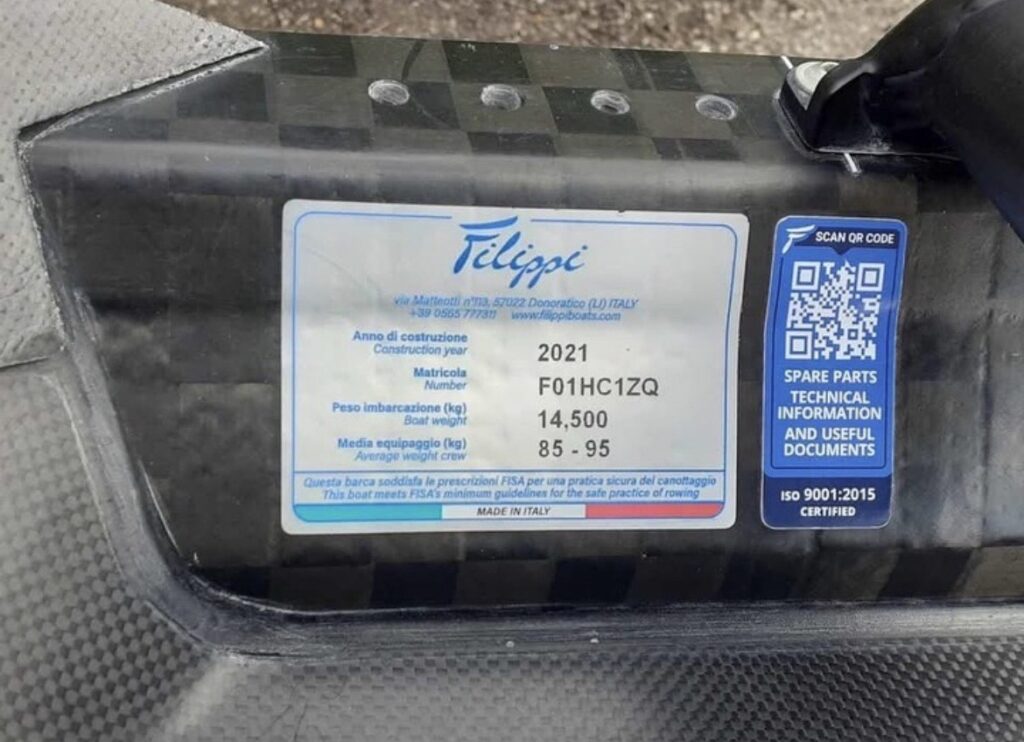 Skiff Filippi F01 – 2021 85-95kg