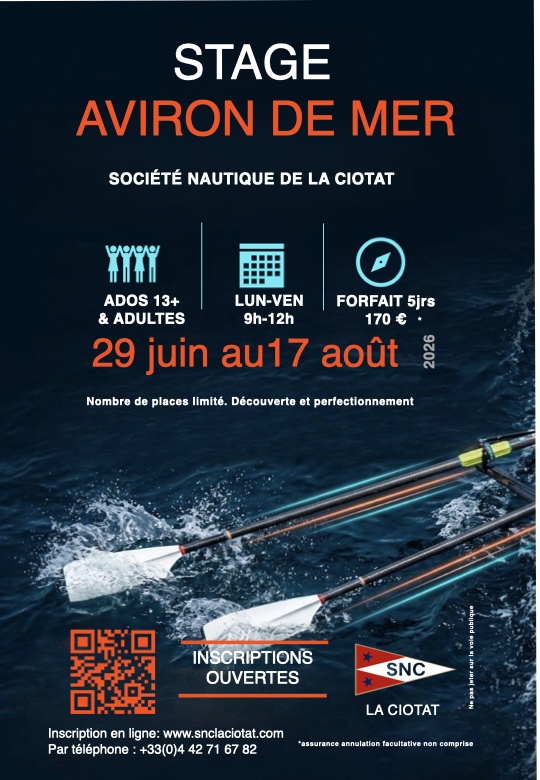 Stage aviron de mer été 2026